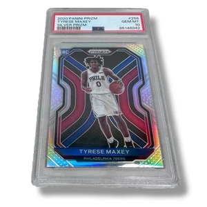 2020 Panini Prizm Tyrese Maxey Silver PSA 10 RC #256 Rookie 76ers Graded Card - Picture 1 of 3