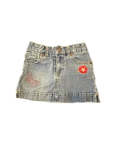 Y2K Route 66 Girl Jean Skirt Size 6 Adjustable Waist - Picture 1 of 6