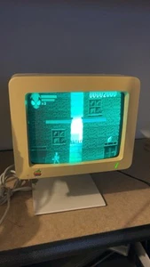 Apple IIc Green Phosphor Display CRT Monitor A2M4090 With Stand Working - Picture 1 of 6