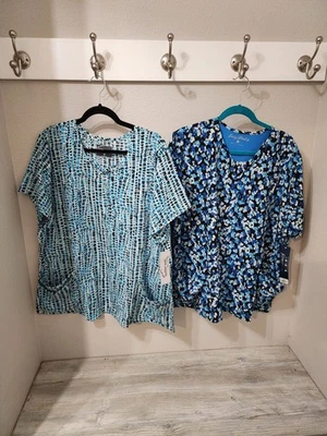 Lot Of 5 NWT Womens Scrub Uniform Tops XXL  2X - Image 1 of 4