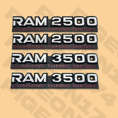 Door Badge For Ram 2500 3500 Emblem Cummins Turbo Diesel Side Fender 1995-2002 Foto 1 de 2