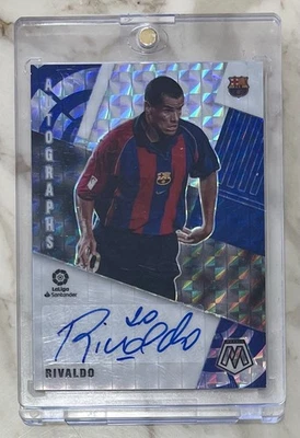 Rivaldo Auto Signed 2020-21 Panini Prizm Mosaic LaLiga #A-RIV Brazil PSA? - Image 1 of 4