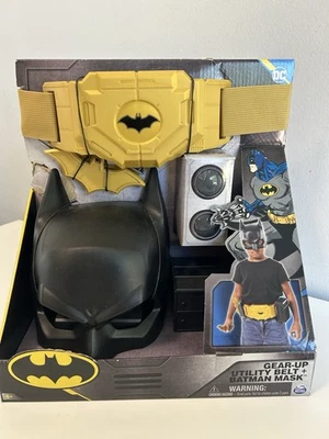 Dc BATMAN Gear-Up Utility Belt+ Mask & Batarangs & Smoke Pellets New - Image 1 of 2