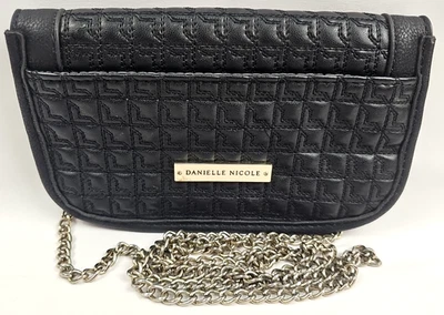 Danielle Nicole Aspen Billy Wallet Crossbody Chain Black Quilted Bag - Image 1 of 4