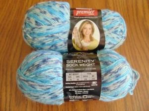 Premier Deborah Norville Serenity Sock Yarn 1.76 oz 230 Yard/Skein DN104 Indigo - Picture 1 of 4