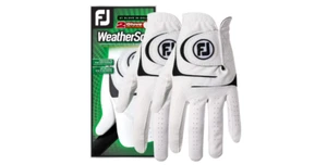 Golf Gloves Men Secure Reliable Left Handed Comfortable Breathable White 2 Pack - Picture 1 of 8