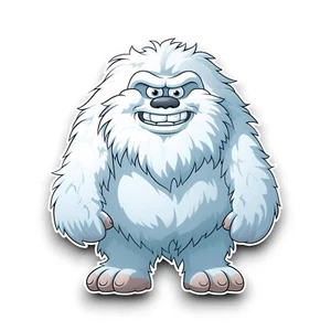 Niedlicher Schnee Yeti Monster Tier Vinyl Aufkleber Abziehbild Auto Laptop Sammelalbum 100x90mm - Bild 1 von 1