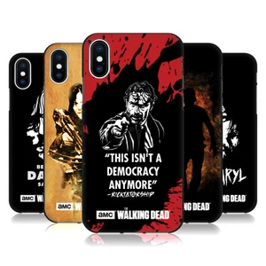OFFICIAL AMC THE WALKING DEAD TYPOGRAPHY BLACK GEL CASE FOR APPLE iPHONE PHONES - Picture 1 of 21
