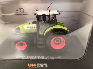 UNIVERSAL HOBBIES UH6661 CLAAS ARES 816 RZ TRACTOR WITH FRONT WEIGHT 1.32 SCALE  - Picture 1 of 5