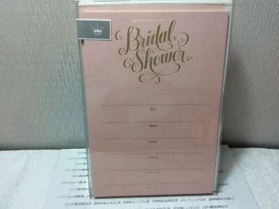 HALLMARK INVITACIONES DE DUCHA NUPCIAL Nuevo en carcasa de plástico 10 invitaciones-10 sobres Foto 1 de 2