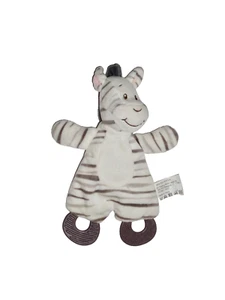 WIE NEU * ZD Trading Zebra weiß grau braun Schmusetuch Schnuffeltuch Kuscheltuch - Bild 1 von 9