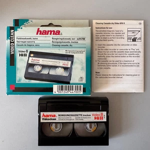 Hama 96044700 Hi8 Video 8 Head Cleaner Cleaning Cassette Tape f/ Camcorders USED - Picture 1 of 2