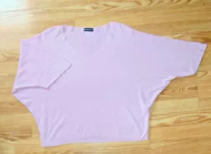 KiWi Saint-Tropez Damen Dolmanärmel rosa weiches Modal Acryl Pullover V-Ausschnitt Lg - Bild 1 von 6