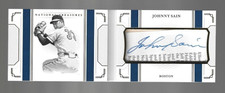 Johnny Sain 2019 Panini National Treasures Cut Signature Booklets 2/15 ⚾