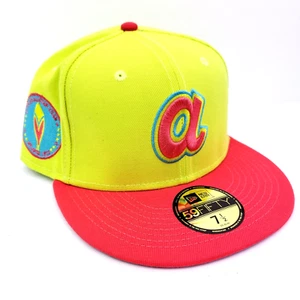 New Era Atlanta Braves 1972 MLB All-Star Game Cyber Highlighter 7 1/2 Fitted Hat - Picture 1 of 8