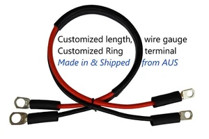 M8 to M10 Ring terminal lead cable. Customized length/size. - Picture 1 of 2