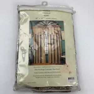 Andrea Chenille Two (Packages) Panel Drapes New Brown Tan 40x24 - Picture 1 of 5