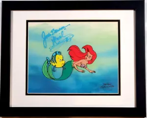 🟣 Little Mermaid Disney production cel matching drawings Ariel SIGNED JSA COA - Picture 1 of 11
