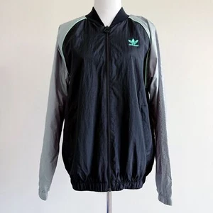 Adidas Woven Superstar Track Top Jacket Mens XL Lightweight Iridescent Black - Picture 1 of 15