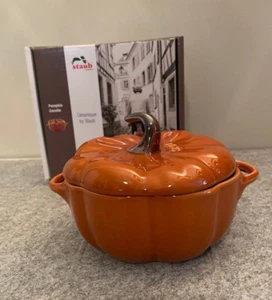 STAUB Pumpkin Cocotte 0.5 Qt. NIB  - Picture 1 of 8
