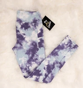 ART CLASS Girl's Legging, Mid Rise, Pocket, Tie Dye, Purple, Blue, M, XL - Picture 1 of 3