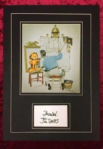 Jim Davis  CERTIFIED Signed 16x12”  Display  c/w Self portrait 10x8 photo+  COA - Picture 1 of 2