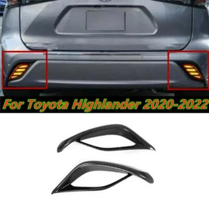 Cubierta trasera de luz antiniebla de fibra de carbono para Toyota Highlander 2020-2022 - Imagen 1 de 2