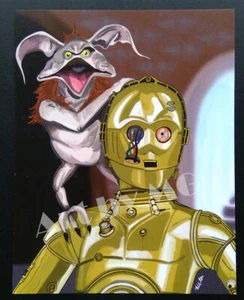 Disney Star Wars C3PO und Salacious Crumb hochwertiger Kunstdruck 11x14 - Bild 1 von 1