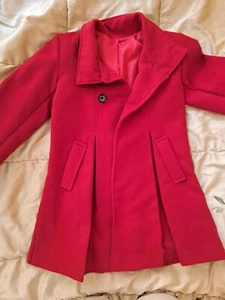 GIRL CLASSIC RED COAT SIZE 1 4 YEARS - Picture 1 of 7