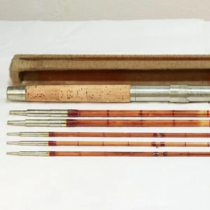 H.L. vintage Canna da pesca a mosca Leonard 12' 3/3/2 bambù sedile salmone - Foto 1 di 21