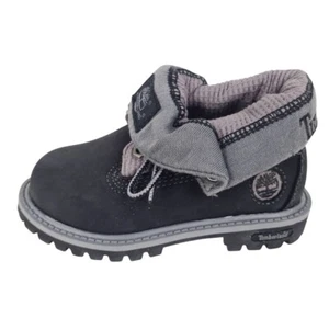 Botas Timberland para niños pequeños con tapa enrollable informales 29855 impermeables de cuero negras talla 8 - Imagen 1 de 10