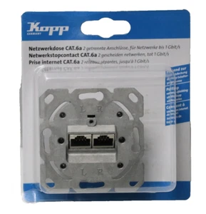 Kopp 920100183 Netzwerkanschlussdose 2 getrennte Steckanschlüsse CAT6 - Afbeelding 1 van 2