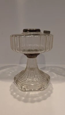 Lámpara de aceite transparente Aladdin B-100 Corinthian 1935 base solo leer descripción Foto 1 de 4
