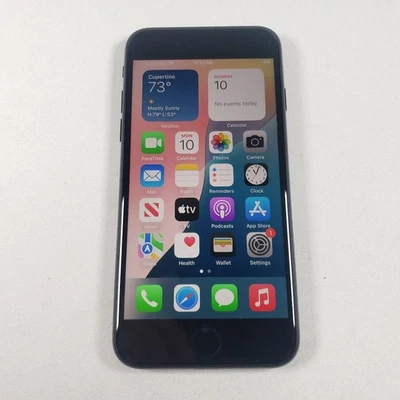 Apple iPhone SE A2595 64GB (Unlocked) Midnight MMX53LL/A - Image 1 of 4