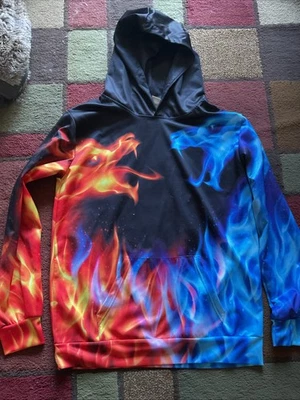 Camisa Dragón con Capucha Fuego y Hielo - Talla Niños XL Foto 1 de 4