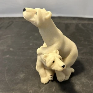 Second Nature POLAR BEAR Quarry Critters "Peter And Polly" 2000 Figurine - Picture 1 of 6