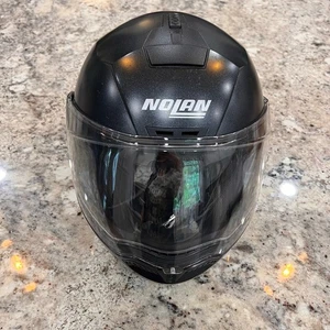 Nolan Motorcycle Helmet N104 - Large - Matte Black - Modular - Bluetooth -N-Com - Picture 1 of 12