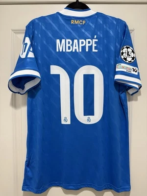 Mbappe #10 Mens LARGE Adidas Real Madrid Third Fan UCL Jersey Legit - Image 1 of 4