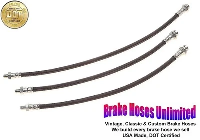 КОМПЛЕКТ ТОРМОЗНЫХ ШЛАНГОВ Rambler Marlin (AMC) 1965, 8 цилиндров - передний барабан - Изображение 1 из 2