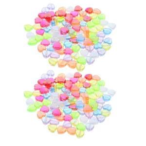  600 Stück Herzform Perlen Schmuckherstellung Basteln Valentinstag Acrylperlen - Bild 1 von 12