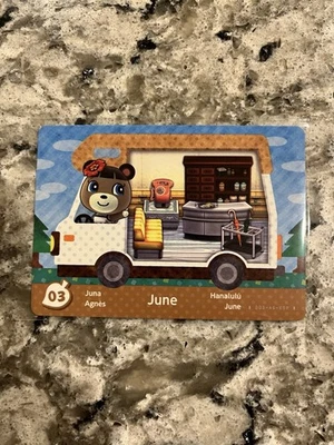 Tarjeta amiibo RV Nintendo Animal Crossing Welcome 03 junio nueva sin usar Foto 1 de 2