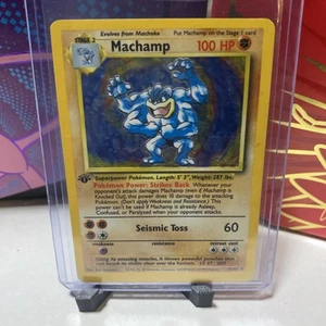 Machamp 8/102 Base Set Holo 1st Edition Holographic Rare Pokémon Card - Picture 1 of 6