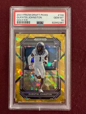 Quentin Johnston 2023 Panini Prizm Draft Gold Ice Rookie Card PSA 10 Gem Mt