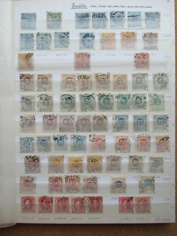 Sweden Stamps Lot Collection 1855 - 1944 Cover