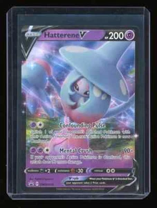 2020 POKEMON SWORD & SHIELD BLACK STAR PROMO SWSH055 HATTERENE V HOLO - Picture 1 of 2