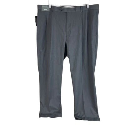 NEW Daniel Cremieux Mens Signature Straight Pleated Dress Pants 40x30 Gray $75 - Image 1 of 4