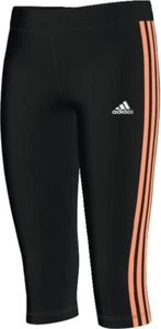 Adidas Yg T 3/4 Slim [Size 116-164] Kids Sports Pant Black New & - Picture 1 of 1