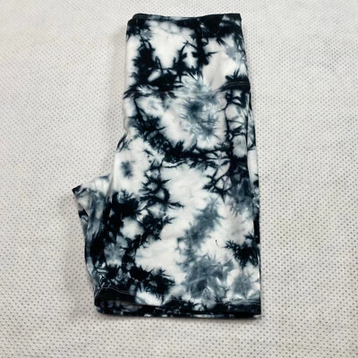 粉色女式活动短裤 S 码白色黑色领带染料轻便弹力瑜伽 — 第 1/4 张图片