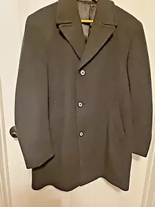 London Fog Jacket Mens 38 Gray Car Coat Top Coat Button Lined Career Classic - Picture 1 of 13