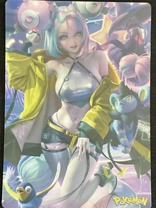 🔥 Tarjeta 3D personalizada Iono PokeGirl Trainer Goddess Story Anime Waifu - Imagen 1 de 4